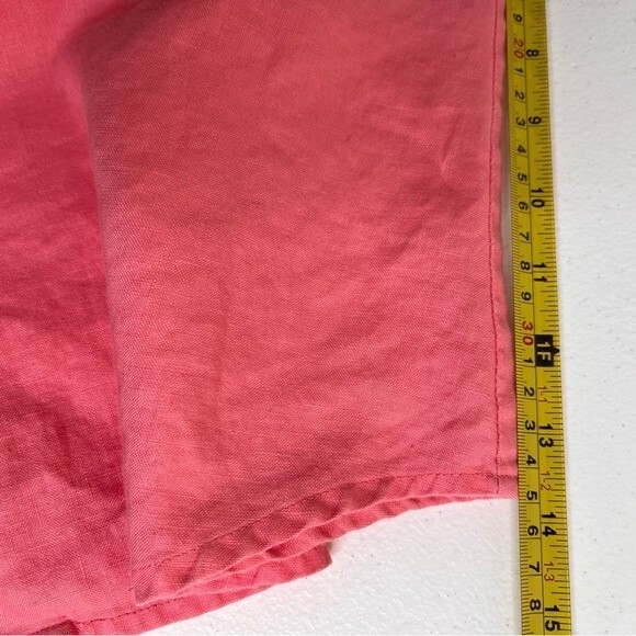 Richard Malcolm Irish Linen Sleeveless Button Front Pink Salmon Top Women Small - Picture 9 of 11